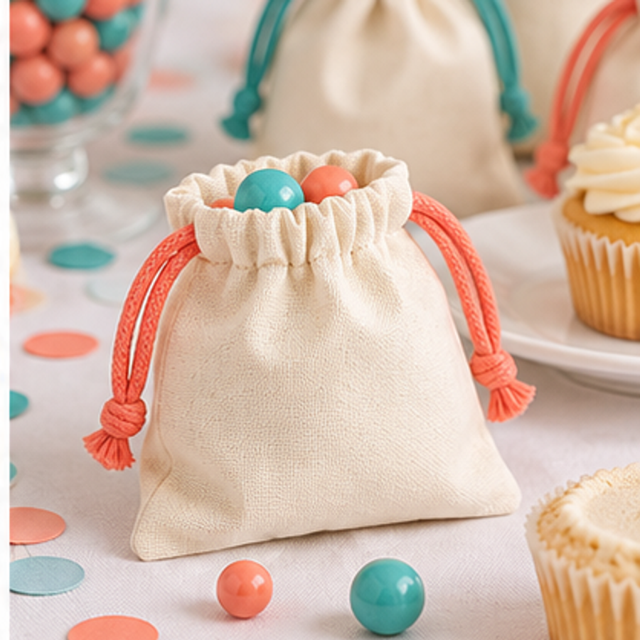 Drawstring Favor Bag Set — feature