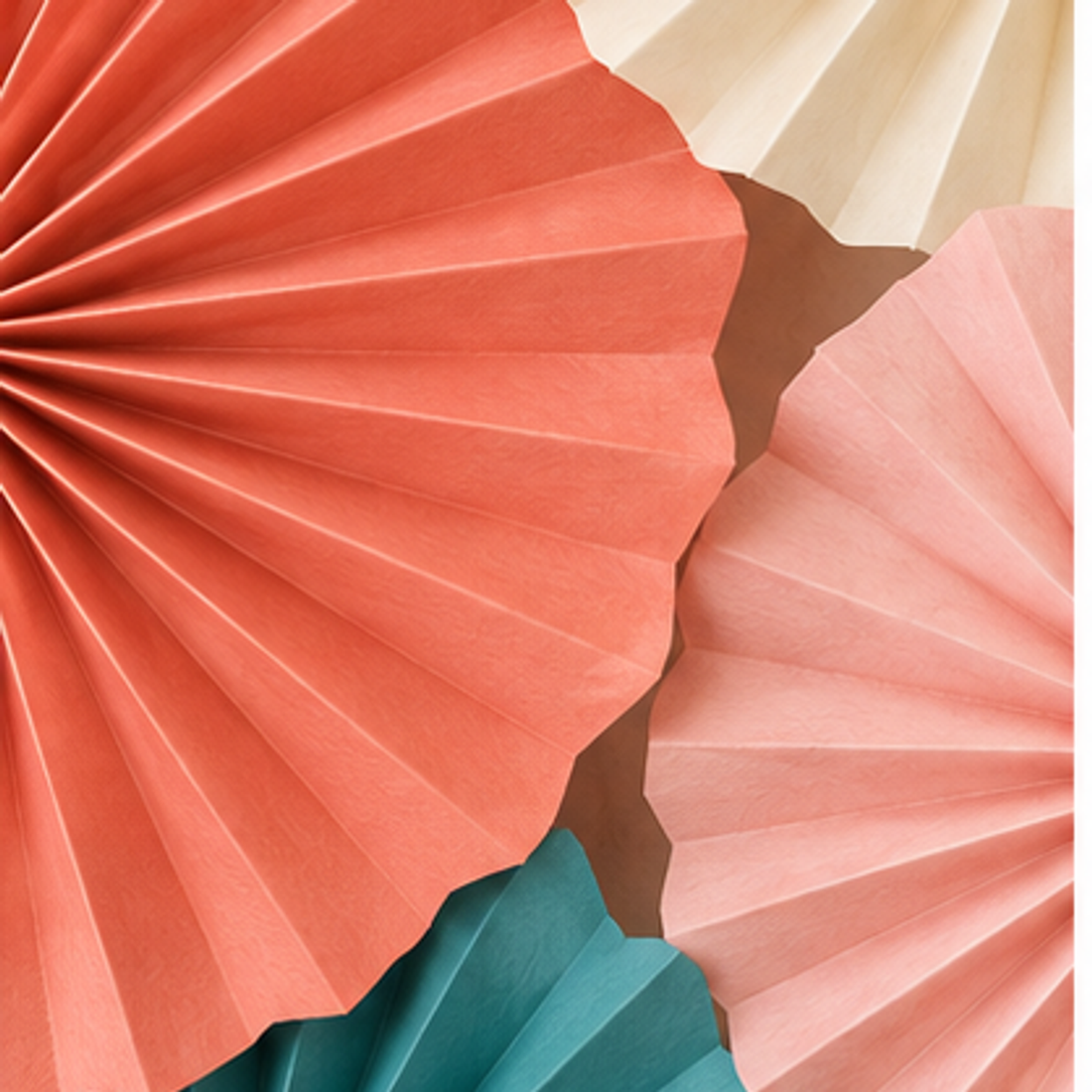 Paper Fan Decoration Set — detail