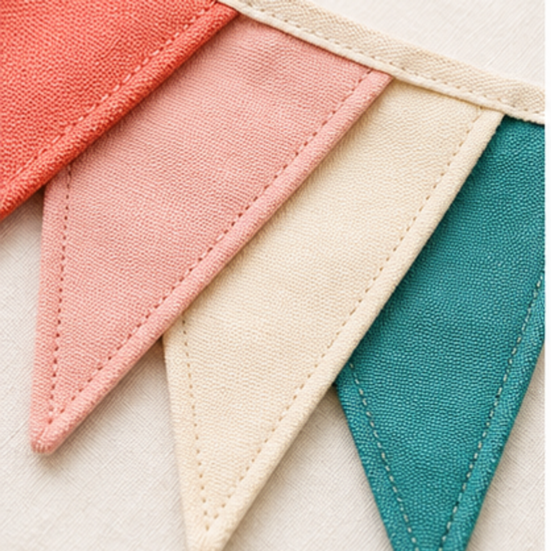 Reusable Fabric Bunting — detail