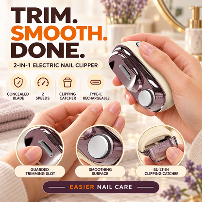 💅 2-in-1 Electric Nail Clipper & Smoother 🌟