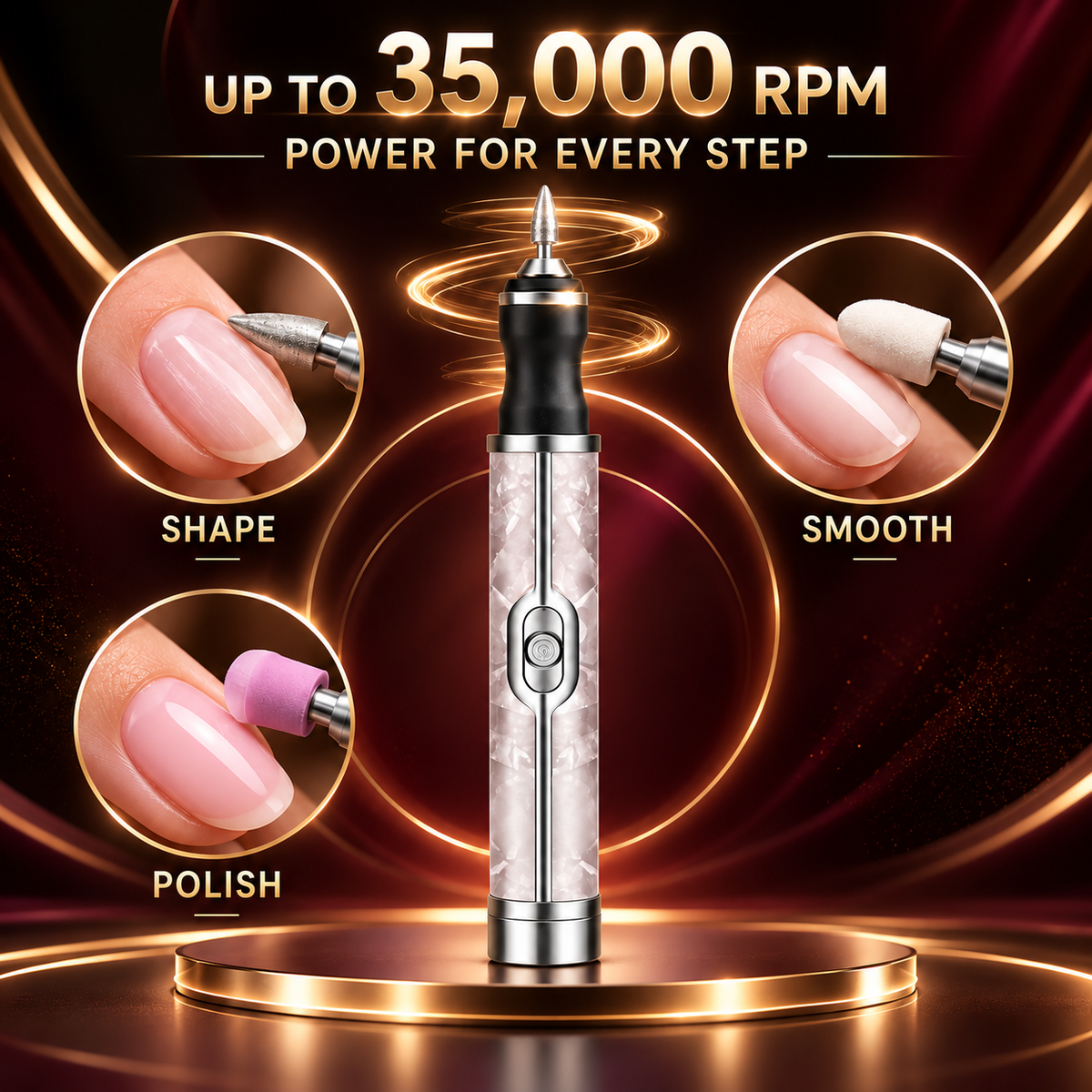 🔥Electric Nail Grinder With LED Light