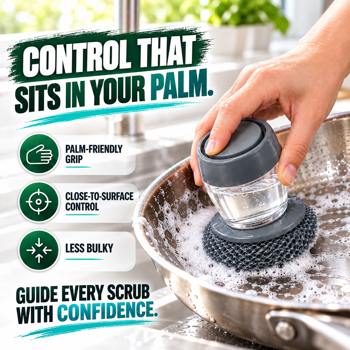 🔥Automatic Liquid Filling Palm Brush