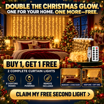 USB-Powered Dimmable LED Copper Wire Curtain Lights with Remote Control
