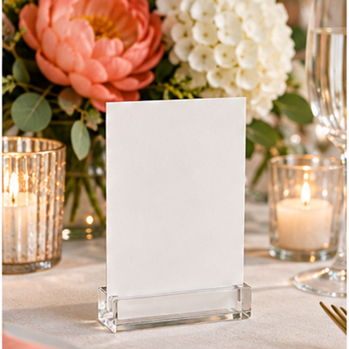 Acrylic Table Number Holder Set — lifestyle