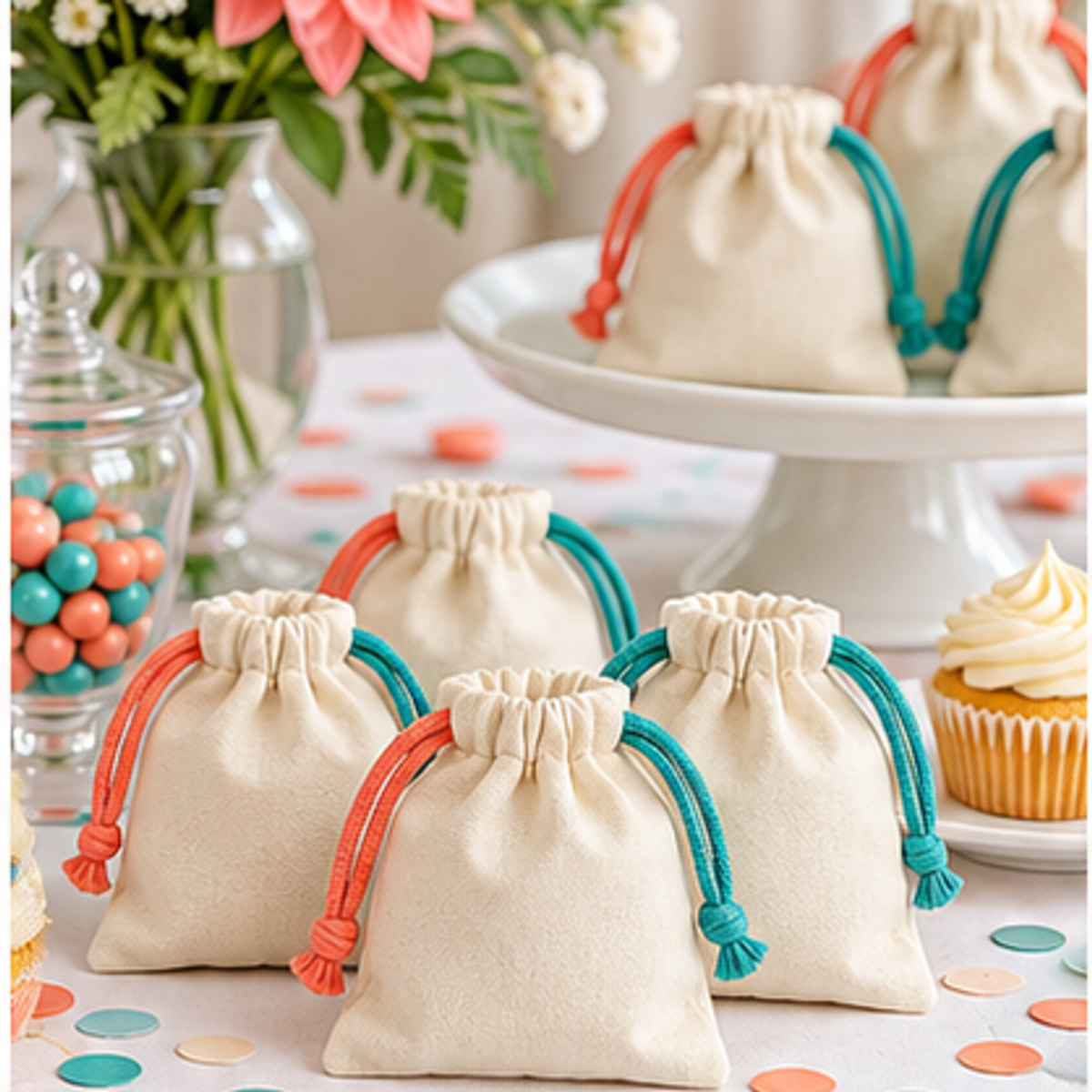 Drawstring Favor Bag Set — lifestyle