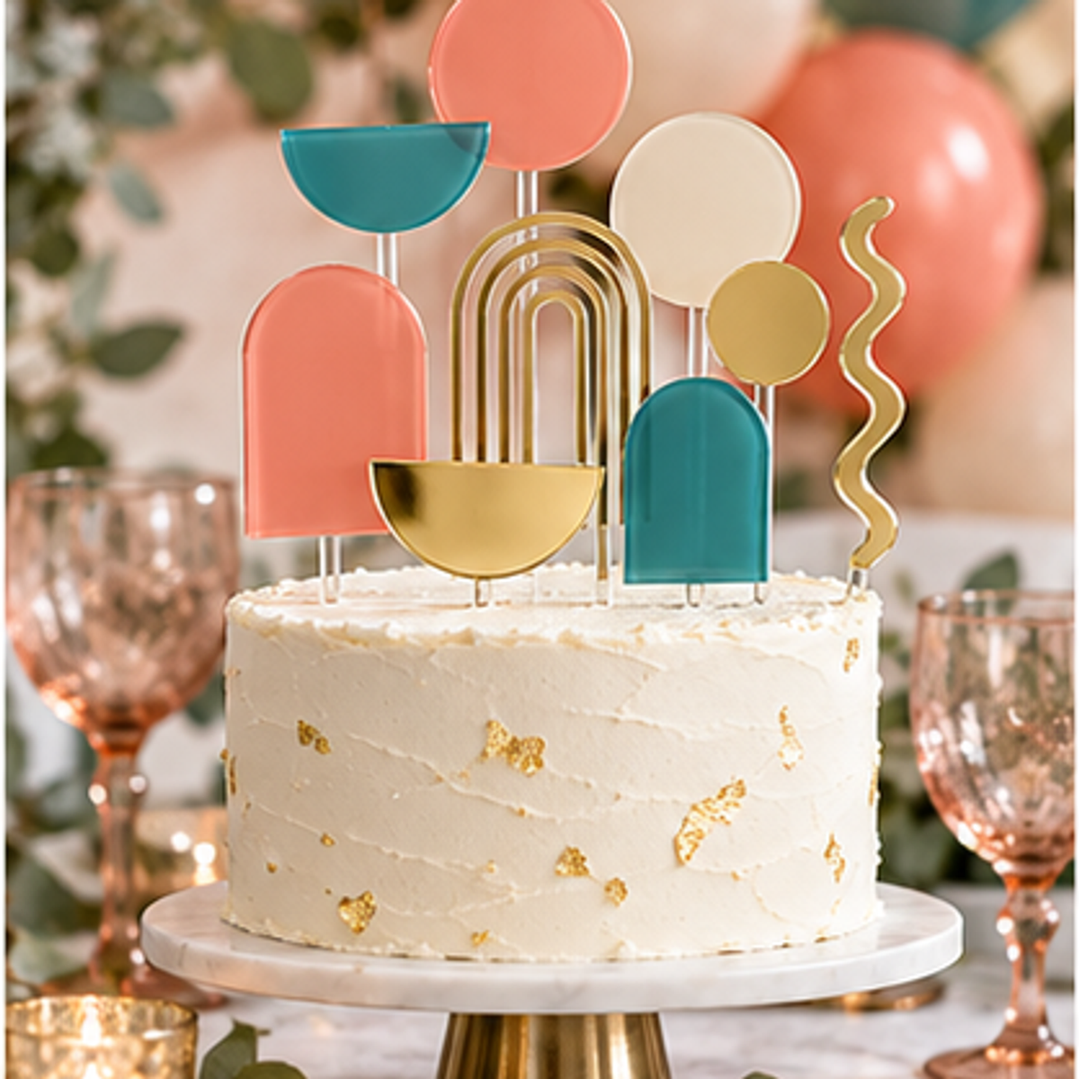 Geometric Cake Topper Set — lifestyle