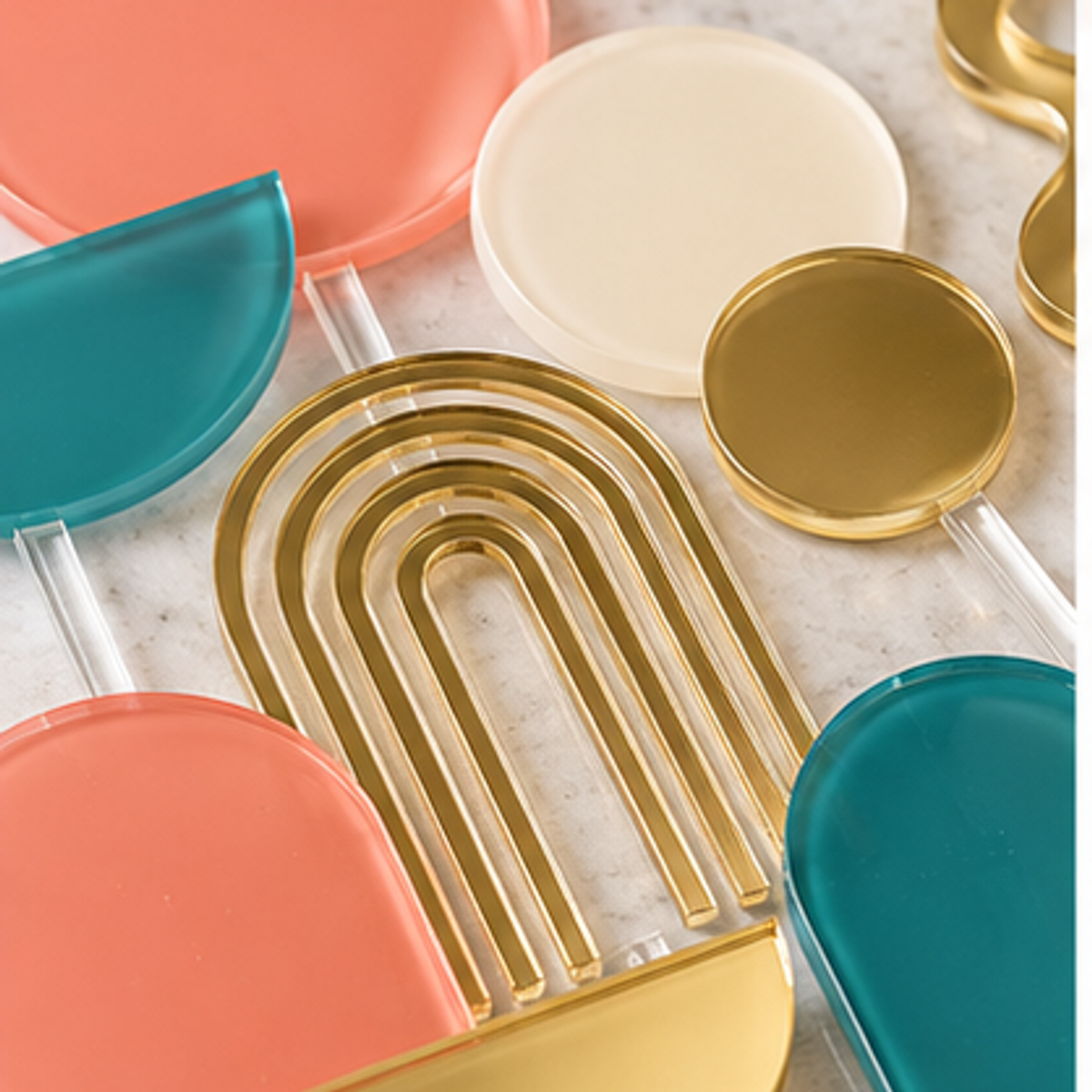 Geometric Cake Topper Set — detail