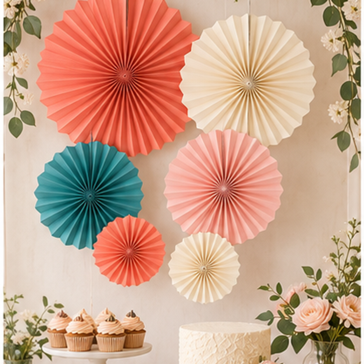 Paper Fan Decoration Set — lifestyle
